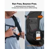 Spigen A721 Dynamic Shield futómellény futáshoz / túrázáshoz, telefon-és kulacstartó résszel + 500ml kulacs, fekete (M-L)