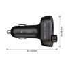 Tech-Protect CC07 bluetooth FM transmitter / autós töltő, USB-A-UCB-C, PD, 54W, fekete