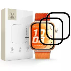   Tech-Protect Glass Flex+ Huawei Watch Fit 5 Pro kijelzővédő fólia, fekete (2db)