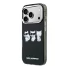 Karl Lagerfeld IML Choupette Trio Watercolor Apple iPhone 17 Pro mágneses tok, MagSafe, fekete-ezüst