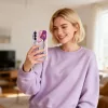 Tech-Protect Icon Samsung Galaxy A27 szilikon tok mikroszálas béléssel, márvány minta, rózsaszín