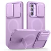 Tech-Protect Kevlar Aura Samsung Galaxy A57 MagSafe tok kameravédelemmel, kitámasztóval, lila