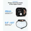 Spigen Lite Fit Pro Apple Watch Ultra 3 / 2 / 1 49mm tok / szíj, kijelzővédő felülettel, matt fekete