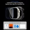 Spigen Rugged Armor Apple Watch Ultra 3 / 2 / 1 49mm tok, kijelzővédő felülettel, matt fekete