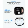 Spigen Rugged Armor Apple Watch Ultra 3 / 2 / 1 49mm tok, kijelzővédő felülettel, matt fekete