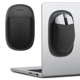   Spigen LD220 egér tartó zseb, laptop / tablet hátuljára rögzíthető, fekete