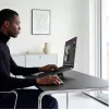 Spigen LD201-S6 összecsukható asztali laptop tartó, max. 14col, kompakt, sötétszürke