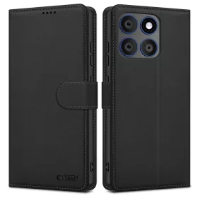   Tech-Protect Wallet Motorola Edge 70 flip / kinyitható tok, fekete