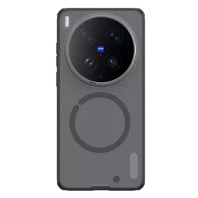   Nillkin Super Frosted PRO Magnetic Vivo X300 Ultra mágneses műanyag hátlap tok, MagSafe, átlátszó-fekete