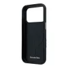 Mercedes PU Leather Semi Wrap Apple iPhone 17 Pro MagSafe tok, fekete-ezüst