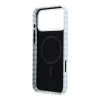 Karl Lagerfeld PU Houndstooth Resin Plate Apple iPhone 17 Pro Max mágneses tok, MagSafe, kék-fehér