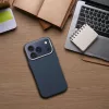 Kevlar Apple iPhone 16e / 17e MagSafe tok kameravédő peremmel, kék-ezüst