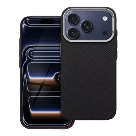   Kevlar Apple iPhone 16e / 17e MagSafe tok kameravédő peremmel, fekete