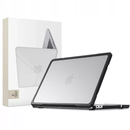 Tech-Protect Velar Apple Macbook Neo 13 (2026) tok, Matte Clear, fekete-átlátszó