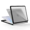 Tech-Protect Velar Apple Macbook Neo 13 (2026) tok, Matte Clear, fekete-átlátszó