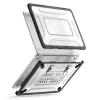Tech-Protect Kevlar Pro Apple Macbook Neo 13 (2026) tok, megerősített peremmel, kitámasztóval, Matte Clear, fekete-átlátszó