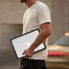 Tech-Protect Kevlar Pro Apple Macbook Neo 13 (2026) tok, megerősített peremmel, kitámasztóval, Matte Clear, fekete-átlátszó