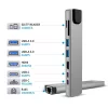 Tech-Protect HB09 Hub adapter USB-C-USB-A-HDMI 4k 60hz, SD/TF, PD100W, RJ45 1000MB/S. ezüst