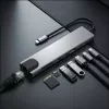 Tech-Protect HB09 Hub adapter USB-C-USB-A-HDMI 4k 60hz, SD/TF, PD100W, RJ45 1000MB/S. ezüst