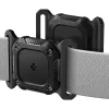 Spigen Tough Armor nyakörvre illeszthető Apple AirTag 1 / 2 nyomkövető tok, megerősített sarok, IPX8, fekete