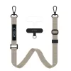 Tech-Protect C6S vállpánt / univerzális pánt telefonra rögzíthető, bézs / barna (crossbody pánt)