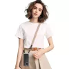 Tech-Protect C6S vállpánt / univerzális pánt telefonra rögzíthető, bézs / barna (crossbody pánt)