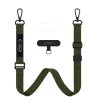 Tech-Protect C6S vállpánt / univerzális pánt telefonra rögzíthető, khaki / sötétzöld (crossbody pánt)