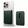 Tech-Protect CH01 mágneses kártyatartó, MagSafe, telefonra rögzíthető, khaki / sötétzöld (3db kártya)