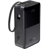 Baseus Bipow 2  Pro Powerbank / külső akkumulátor, USB-A-2xUSB-C, beépített USB-C kábellel, 30.000mAh, QC+PD, fekete