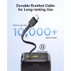 Baseus Bipow 2  Pro Powerbank / külső akkumulátor, USB-A-2xUSB-C, beépített USB-C kábellel, 30.000mAh, QC+PD, fekete