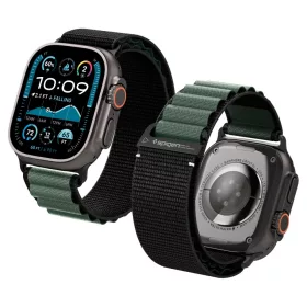   Spigen WBF1 Apple Watch Ultra 3 / 2 / 1 / SE / 11 / 10 / 9 / 8 (44/45/46/49mm) szíj, fekete-zöld