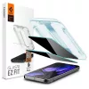 Spigen Glas.tR EZ Fit Pro Google Pixel 10 / 10 Pro / 9 Pro / 9 tempered kijelzővédő fólia felhelyező kerettel, privacy (2db)
