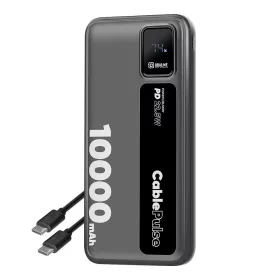   OBAL:ME CablePulse powerbank / külső akkumulátor beépített kábellel, digitális kijelzővel, 10000mAh, 22,5W, fekete
