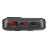 OBAL:ME CablePulse powerbank / külső akkumulátor beépített kábellel, digitális kijelzővel, 10000mAh, 22,5W, fekete