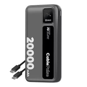   OBAL:ME CablePulse powerbank / külső akkumulátor beépített kábellel, digitális kijelzővel, 20000mAh, 22,5W, fekete