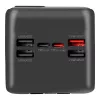 OBAL:ME CablePulse powerbank / külső akkumulátor beépített kábellel, digitális kijelzővel, 50000mAh, 22,5W, fekete