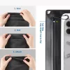 Spigen A640 univerzális vízálló táska /tok, crossbody, vállra akasztható, fekete-átlátszó