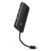Baseus Lite 5-Port 1xHDMI, 3xUSB-A 1xUSB-C, USB-C HUB dokkoló állomás, 25cm, fekete