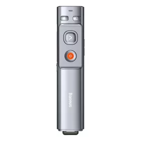   Baseus Orange Dot multifunkcionális távirányító prezentációkhoz lézermutatóval, világosszürke
