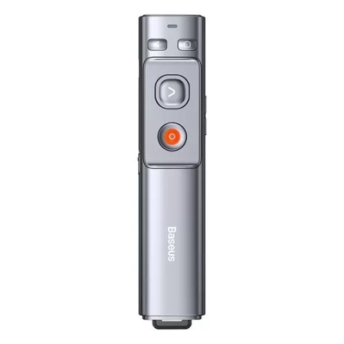 Baseus Orange Dot multifunkcionális távirányító prezentációkhoz lézermutatóval, világosszürke