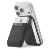 Spigen S314-4 Slim Fold mágneses kártyatartó, MagSafe, kitámasztható, Black, fekete (10db kártyához)