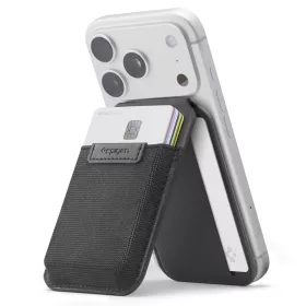   Spigen S314-4 Slim Fold mágneses kártyatartó, MagSafe, kitámasztható, Black, fekete (10db kártyához)