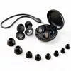 Tech-Protect QuietFit füldugó, 4db különböző méretű gumiharanggal, tokkal, fekete