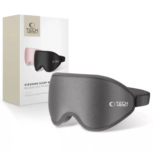 Tech-Protect EyeShade alvómaszk / szemfedő memóriahabbal, állítható pánttal, szürke