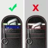 Tech-Protect KLR100 RFID blokkoló kulcstartó tok / táska, Carbon, fekete-piros (autó kulcshoz, bankkártyához)