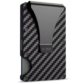   Tech-Protect Thorn RFID blokkoló kártyatartó, Carbon, fekete (bankkártyához)
