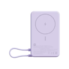   Xiaomi USB-C Powerbank / külső akkumulátor, MagSafe, kompakt, USB-C kábellel, kitámasztóval, 33W, 10.000mAh, lila