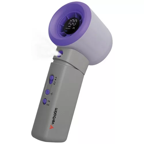 Verbatim Cool'n'Go Aqua Breeze kézi / hordozható ventilátor, szürke-lila