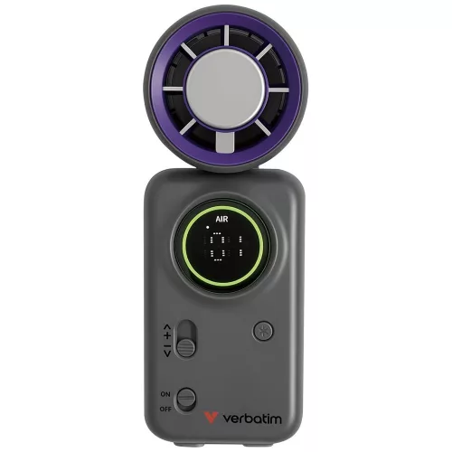 Verbatim Cool'n'Go Ice Touch Mini kézi / hordozható ventilátor, kompakt, szürke-lila