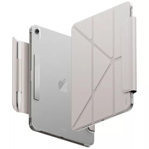 Uniq Camden Lite iPad 11 2025 / iPad 10.9 2022 mappa tok, ceruza tartóval, kitámasztható, bézs